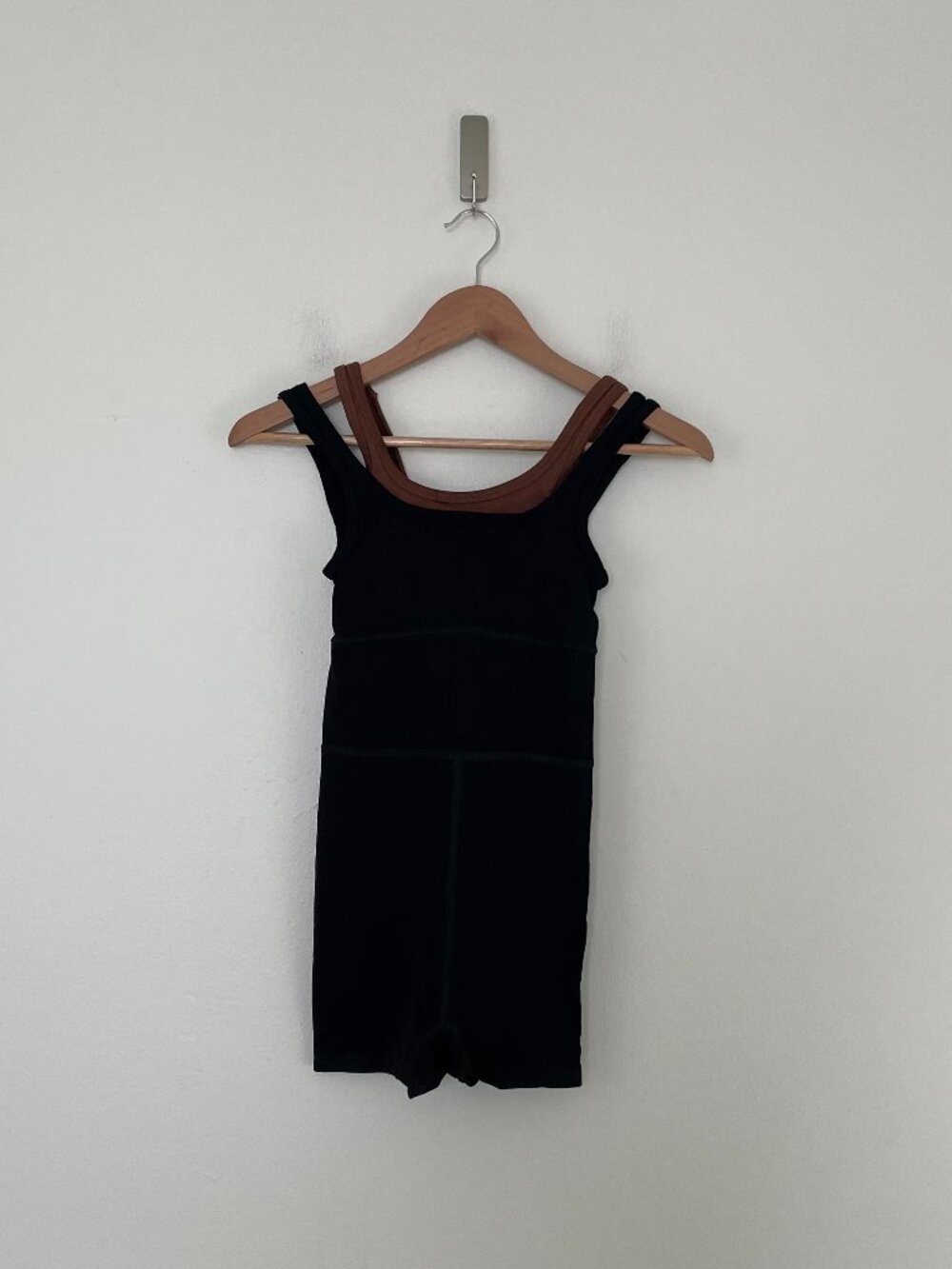 Free People Movement It Takes Two Runsie Black Bodysuit Size XS/S